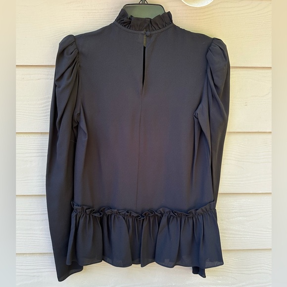 Saloni Mel Black Silk Blouse. - Picture 10 of 13